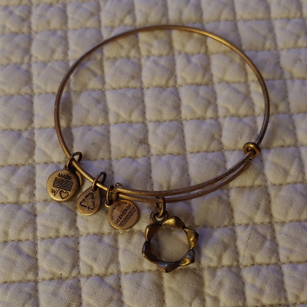Gold Alex and Ani Crown Bracelet